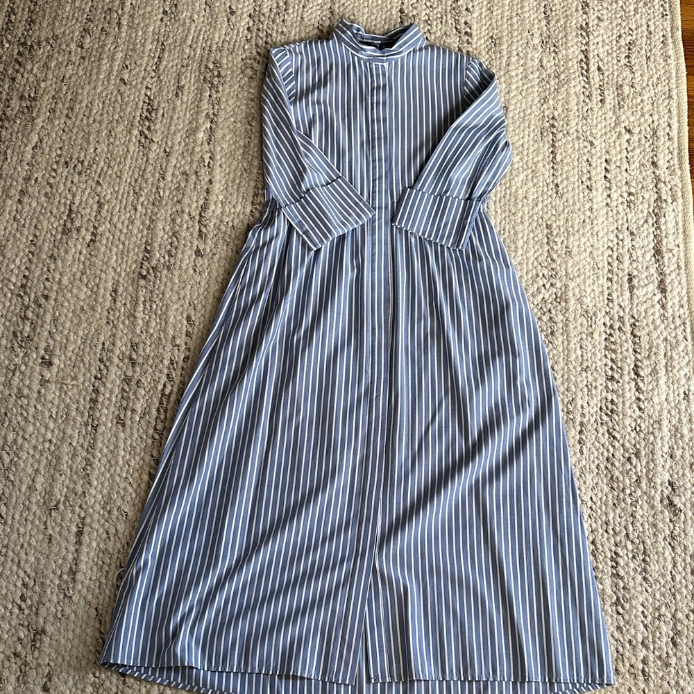 Tuckernuck Blue and White Striped Long Sleeve Dress